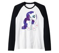 My Little Pony: Friendship Is Magic Rarity Floral Art Work Camiseta Manga Raglan