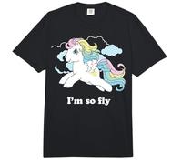 My Little Pony I'm So Fly Rainbow Mane Ponie Flys In Clouds Comfort Colors Adult Heavyweight T-Shirt