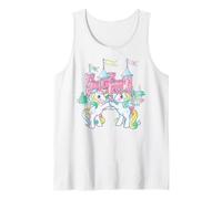 My Little Pony Ponies Pose Together Infront of Pink Castle Camiseta sin Mangas