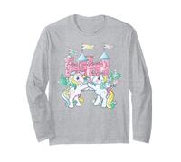 My Little Pony Ponies Pose Together Infront of Pink Castle Manga Larga