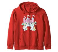 My Little Pony Ponies Pose Together Infront of Pink Castle Sudadera con Capucha