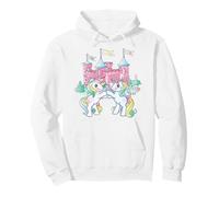 My Little Pony Ponies Pose Together Infront of Pink Castle Sudadera con Capucha