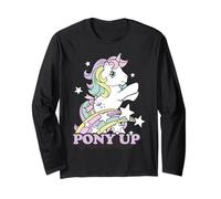 My Little Pony Pony Up Prancing Unicorn Rainbow and Stars Manga Larga