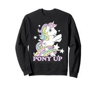 My Little Pony Pony Up Prancing Unicorn Rainbow and Stars Sudadera