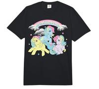 My Little Pony Rainbow Stars and Cloud Banner Trio of Ponies Comfort Colors Adult Heavyweight T-Shirt