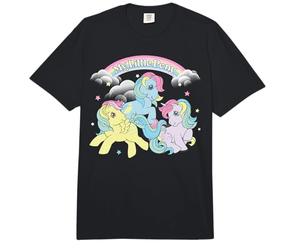 My Little Pony Rainbow Stars and Cloud Banner Trio of Ponies Comfort Colors Adult Heavyweight T-Shirt