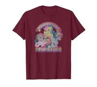 My Little Pony Retro Fan Club Original Rainbow Group Shot Camiseta, Hombre, Granate, L