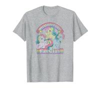 My Little Pony Retro Fan Club Original Rainbow Group Shot Camiseta, Hombre, Gris Jaspeado, 3XL