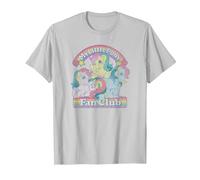 My Little Pony Retro Fan Club Original Rainbow Group Shot Camiseta, Hombre, Plata, XXL