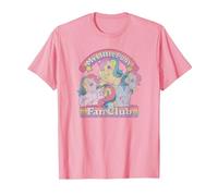 My Little Pony Retro Fan Club Original Rainbow Group Shot Camiseta, Hombre, Rosado, 3XL