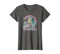 My Little Pony Retro Fan Club Original Rainbow Group Shot Camiseta, Mujer, Asfalto, XL