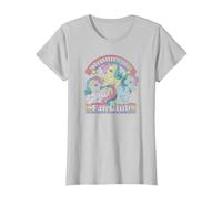My Little Pony Retro Fan Club Original Rainbow Group Shot Camiseta, Mujer, Plata, 3XL
