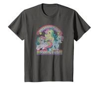 My Little Pony Retro Fan Club Original Rainbow Group Shot Camiseta, Niños, Asfalto, 2 años