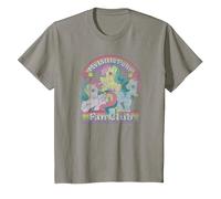 My Little Pony Retro Fan Club Original Rainbow Group Shot Camiseta, Niños, Pizarra, 6 años