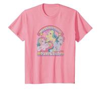 My Little Pony Retro Fan Club Original Rainbow Group Shot Camiseta, Niños, Rosado, 3 años