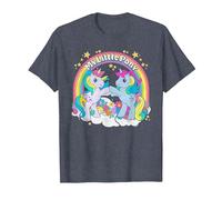 My Little Pony Unicorn Classic Fist Bump Camiseta, Hombre, Azul Jaspeado, XL
