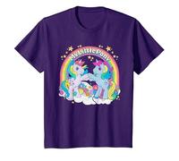 My Little Pony Unicorn Classic Fist Bump Camiseta, Niños, Morado, 10 años