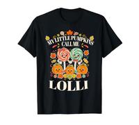 My Little Pumpkins Call Me Lolli y Pop Fall Grandparents Camiseta gráfica económica, Hombre, Negro, S