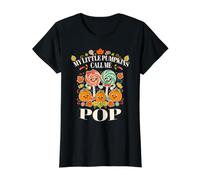 My Little Pumpkins Call Me Pop Otoño Otoño Abuelos Camiseta gráfica económica, Mujer, Negro, M