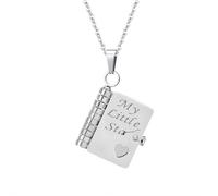 My Little Star Book - Collar para hijo, collar de libro My Incredible, collares My Little Hero para mi hijo, se puede abrir con 6 páginas de información grabada, regalos de joyería de graduación para