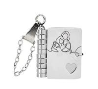 My Little Star - Collar de libro para nieta e hija, collares de oro y plata, cadena grabada con inicial para mujeres y niñas, talla única, Metal, Ojo de gato