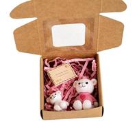 My Little Worry Bear - Oso de peluche en caja con tarjeta de felicitación, apoyo emocional y regalo de relación para mamá, niños y familia, para cumpleaños, Navidad y día de la madre (blanco)