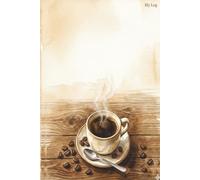 My Log: Large Print Internet Password Organizer, Alphabetical Website, Email & Username Keeper with Vintage Coffee Cover