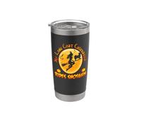 My Long Coat Chihuahua Rides Shotgun Dog Halloween Vaso térmico de acero inoxidable de doble pared
