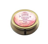 My Love As Deep As The Ocean - Caja redonda personalizada BronzeBox Pocket de 2.1 pulgadas, 3 compartimentos, bolsillo para pastillero