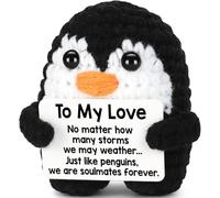 My Love - Regalo de pingüino tejido a mano, regalo para mujeres y hombres, aniversario de boda, día del padre, día de la madre, regalos para parejas, esposas y maridos