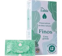 MY LUBIE - 12 Preservativos Ultra Finos - Lubricados, Veganos, Comercio Justo y Saludables - Preservativos XXL 60mm - Sensación Natural y Resistentes