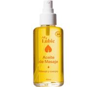 MY LUBIE - Aceite de Masaje Orgánico - Masaje Relajante - Aceite Nutritivo e Hidratante - Hecho en Francia - Aroma Ligero e Hipoalergénico - 100 ml
