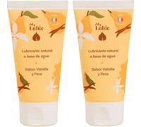 My Lubie - Dúo de Lubricantes Saborizados Comestibles | Sabor Vainilla y Pera | 2x50ml | A Base de Agua, Naturales y Veganos | Enriquecidos con Ácido Hialurónico y Prebióticos | Fabricados en Francia