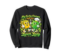 My Lucky Charms Call Me Lunch Lady St Patricks Day Shamrock Sudadera