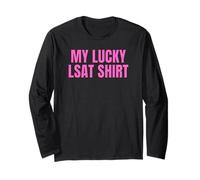 My Lucky LSAT Shirt | Attorney Law Student Apparel Manga Larga