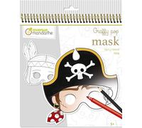 My Mandarine-Avenue Mandarine Paquete de coloración de máscara para reventar graffy (negro/blanco) Pirata Colorear en, multicolor, M (Clairefontaine Rhodia GY022O)