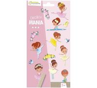 My Mandarine CC046C - Un sachet Decalco Mania comprenant 2 feuilles de décalcomanies, Danseuses