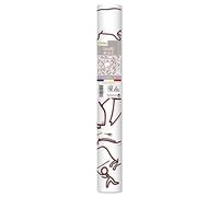 Clairefontaine ES Avenue Mandarine GY079C - Un rouleau 5mx35cm Graffy Roll composé d'une feuille affiche 90 g préimprimée d'un dessin de 50 cm répété 10 fois, Peintures préhistoriques