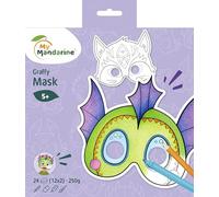 My Mandarine GY138C Cuaderno Espiral Graffy Pop Mask, Animales Fantásticos, 24 Máscaras para Colorear Precortadas, a Partir de 5 Años, Papel Clairefontaine ES Certificado PEFC