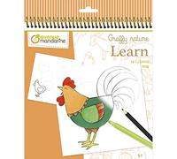 MY MANDARINE GY149C - Un cuaderno para colorear Graffy Lean para aprender a dibujar - 24 dibujos - A partir de 5 años - Granja