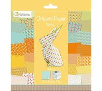 My Mandarine Un paquet de 60 Origami 20x20 cm 70g (30 Motifs x 2 feuilles) et UNE Planche de Stickers incluse, Spring Papel, Primavera, 20 x 20 cm