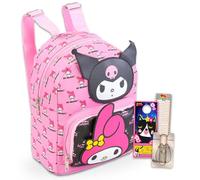 My Melody and Kuromi - Mini mochila para mujer de piel sintética de 12 pulgadas con bolsillo frontal y marcapáginas, calcomanías, más | Mochila Sanrio pequeña, Varios colores, Kuromi Mini Backpack for