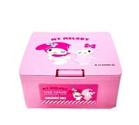 My Melody Caja de cosméticos con tapa abierta para accesorios de 14.2pulgadas de ancho x 3.5pulgadas de alto x 2pulgadas, multicolor, japonés, rosa, 32773