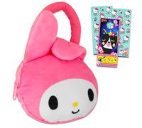 My Melody - Juego de monedero de peluche Sanrio con correas, calcomanías de Hello Kitty y más | Bolso de mano de peluche para niñas