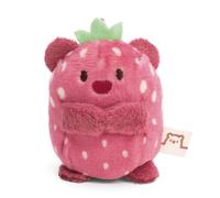 MY Mochi Osito de Peluche Nomo Fresa 5cm Rosa - Juguete Hecho de Suave Tejido Peludo para abrazar y Jugar, para niños y Adultos, Gran Idea de Regalo