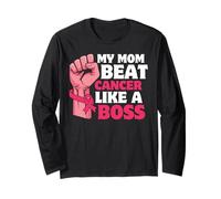 My Mom Beat Cancer Like a Boss Pink Ribbon Fist Manga Larga