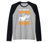 My Mom Is Proud When I Get High Pole Vault Track - Camiseta Manga Raglan