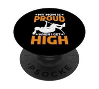 My Mom Is Proud When I Get High Pole Vault Track - PopSockets PopGrip Adhesivo