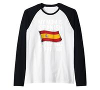 My Mom Is Spanish Nothing Scares Me Camiseta Manga Raglan