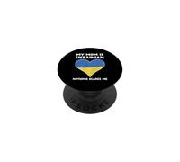 My Mom Is Ukrainian Nothing Scares Me - Diseño Divertido de corazón PopSockets PopGrip Adhesivo